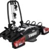 Porte-Vélos sur Boule d'Attelage Thule VeloCompact Prise 13 Broches - 3 Vélos (Compatible E-Bikes) Noir Argent