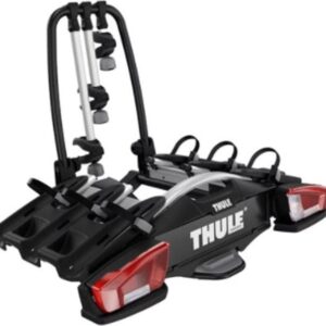 Porte-Vélos sur Boule d'Attelage Thule VeloCompact Prise 13 Broches - 3 Vélos (Compatible E-Bikes) Noir Argent