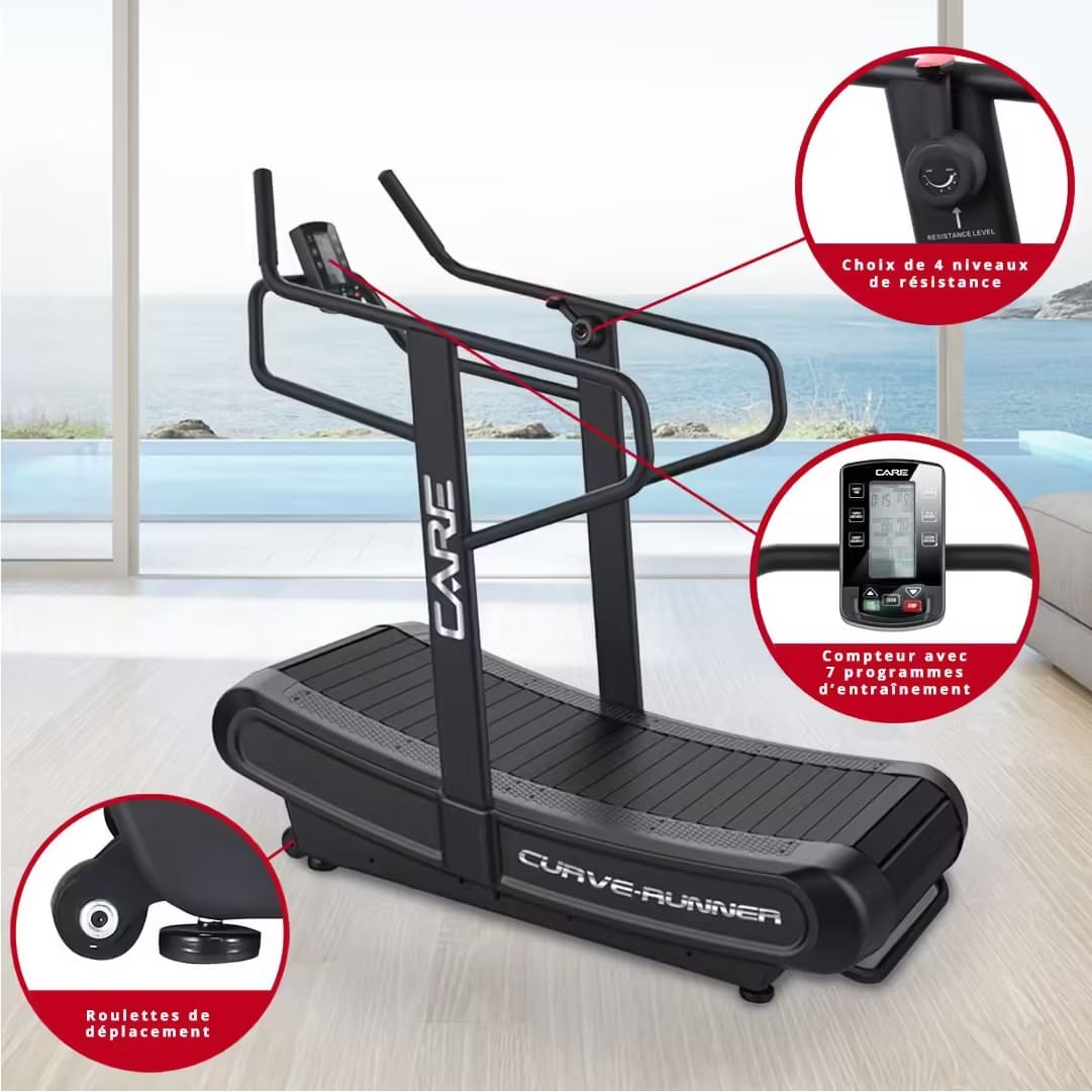 Tapis de course professionnel - CARE - CURVE-RUNNER – Image 6