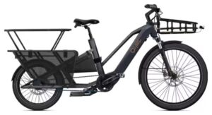 Vélo Cargo Longtail Électrique O2 Feel Equo 7.2 Shimano Nexus 5V 720 Wh 20/26'' Gris Anthracite Pack Family