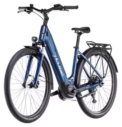 VTC Électrique Cube Touring Hybrid One 500 Easy Entry Shimano Cues 9V 500 Wh 700 mm Bleu Deep Sea 2025 – Image 3