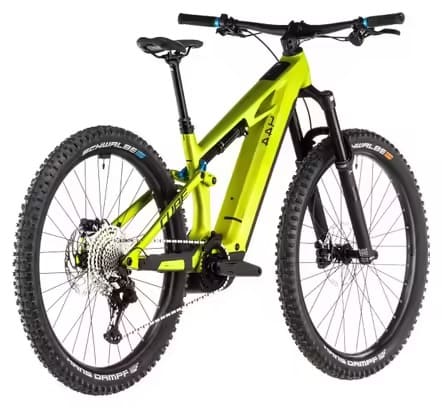 VTT Électrique Tout-Suspendu Cube Stereo Hybrid One44 HPC Race 800 Shimano Deore XT 12V 800 Wh 27.5'' Vert Flash Lime 2025 – Image 6