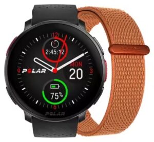 Montre GPS Polar Vantage V3 Noir + Bracelet en Nylon Orange