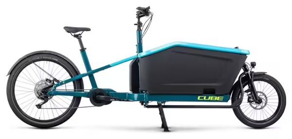 Vélo Cargo Électrique Cube Cargo Sport Hybrid 500 Shimano Deore 10V 500 Wh 20/27.5'' Bleu