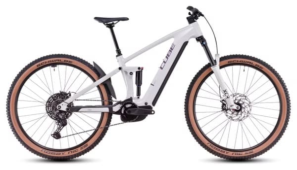 VTT Électrique Tout-Suspendu Cube Stereo Hybrid One44 Pro 800 Shimano Cues 11V 800 Wh 29'' Blanc Cotton Gris 2025