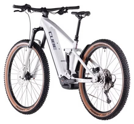 VTT Électrique Tout-Suspendu Cube Stereo Hybrid One44 Pro 800 Shimano Cues 11V 800 Wh 29'' Blanc Cotton Gris 2025 – Image 5