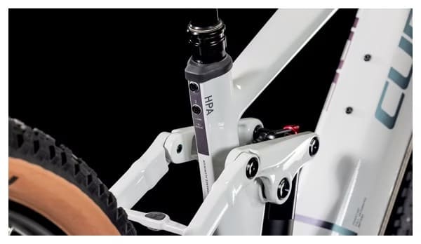 VTT Électrique Tout-Suspendu Cube Stereo Hybrid One44 Pro 800 Shimano Cues 11V 800 Wh 29'' Blanc Cotton Gris 2025 – Image 10