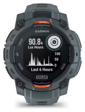 Montre GPS Garmin Instinct 3 Solar - 45 mm Bleu Twilight avec Bracelet en Silicone Bleu Twilight