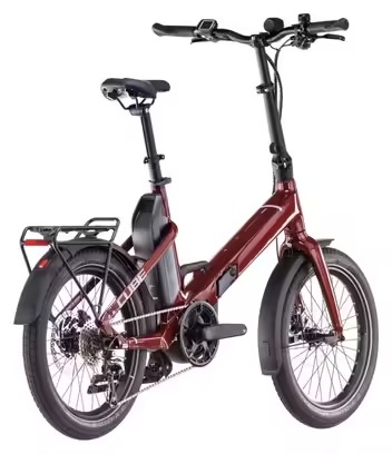 Vélo Pliant Électrique Cube Fold Hybrid 500 Shimano Tiagra 10V 500 Wh 20'' Rouge Merlot 2025 – Image 6