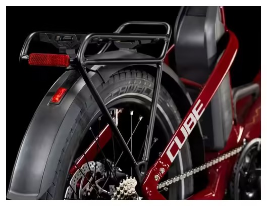 Vélo Pliant Électrique Cube Fold Hybrid 500 Shimano Tiagra 10V 500 Wh 20'' Rouge Merlot 2025 – Image 9