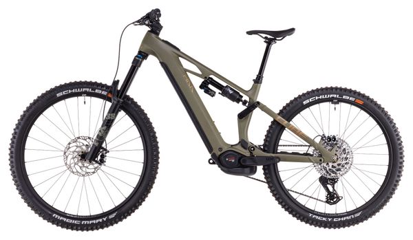 VTT Électrique Tout-Suspendu Cube Stereo Hybrid One77 HPC TM 800 Sram GX Eagle AXS 12V 800 Wh 29''/27.5'' Vert Dusty Olive 2025 – Image 4