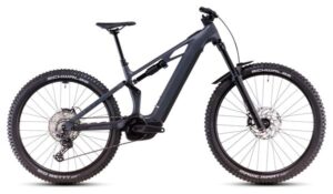 VTT Électrique Tout-Suspendu Cube Stereo Hybrid One77 HPC Race 800 Shimano Deore 12V 800 Wh 29''/27.5'' Gris Slap 2025