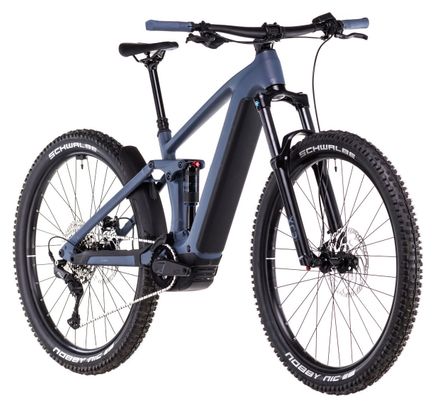 VTT Électrique Tout-Suspendu Cube Stereo Hybrid One44 Pro 800 Shimano Cues 11V 800 Wh 29'' Bleu Gris Ink 2025 – Image 2
