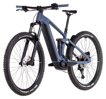VTT Électrique Tout-Suspendu Cube Stereo Hybrid One44 Pro 800 Shimano Cues 11V 800 Wh 29'' Bleu Gris Ink 2025 – Image 3