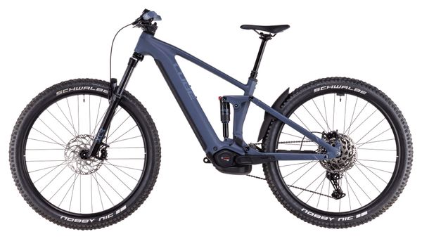 VTT Électrique Tout-Suspendu Cube Stereo Hybrid One44 Pro 800 Shimano Cues 11V 800 Wh 29'' Bleu Gris Ink 2025 – Image 4