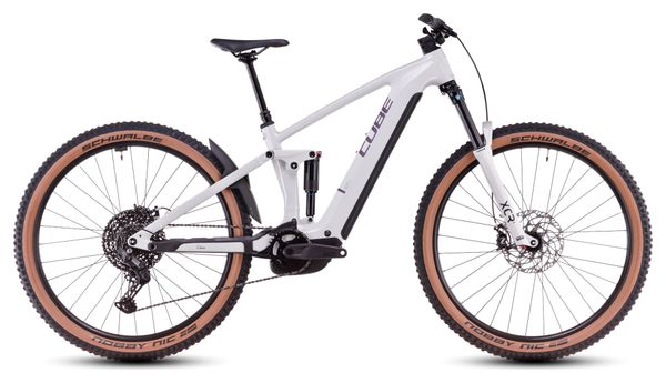 VTT Électrique Tout-Suspendu Cube Stereo Hybrid One44 Pro 800 Shimano Cues 11V 800 Wh 29'' Blanc Cotton Gris 2025