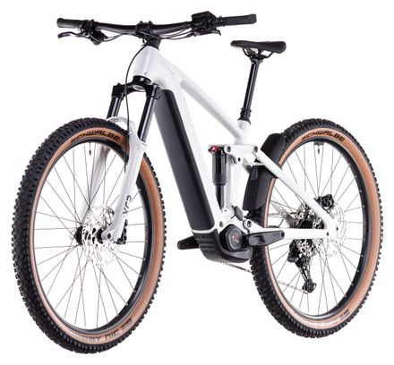 VTT Électrique Tout-Suspendu Cube Stereo Hybrid One44 Pro 800 Shimano Cues 11V 800 Wh 29'' Blanc Cotton Gris 2025 – Image 3