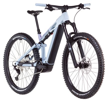 VTT Électrique Tout-Suspendu Cube Stereo Hybrid One44 HPC Race 800 Shimano Deore XT 12V 800 Wh 29'' Bleu Pigeon Art 2025 – Image 2