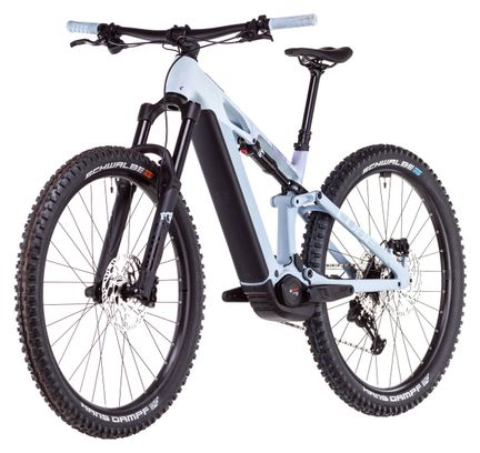 VTT Électrique Tout-Suspendu Cube Stereo Hybrid One44 HPC Race 800 Shimano Deore XT 12V 800 Wh 29'' Bleu Pigeon Art 2025 – Image 3
