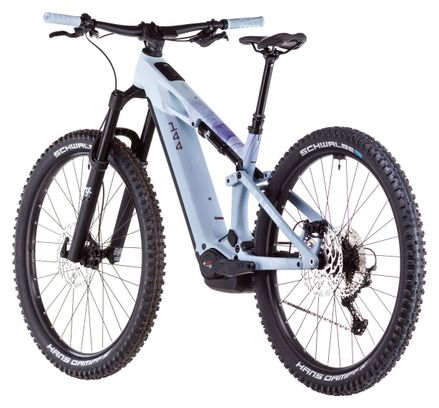 VTT Électrique Tout-Suspendu Cube Stereo Hybrid One44 HPC Race 800 Shimano Deore XT 12V 800 Wh 29'' Bleu Pigeon Art 2025 – Image 5