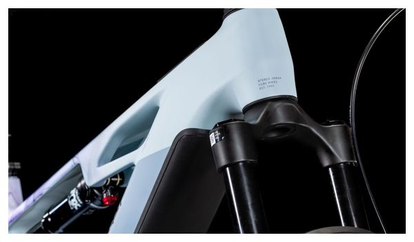 VTT Électrique Tout-Suspendu Cube Stereo Hybrid One44 HPC Race 800 Shimano Deore XT 12V 800 Wh 29'' Bleu Pigeon Art 2025 – Image 8