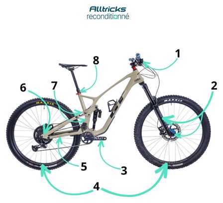 VTT Tout-Suspendu GT Force Carbon Elite Sram NX Eagle 12V 29'' Beige Tan 2022 - Produit Reconditionné – Image 2