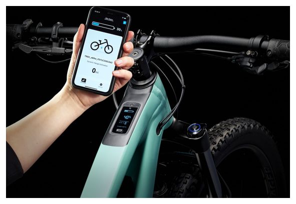 VTT Électrique Tout-Suspendu Trek Fuel EXe 5 Shimano Deore 12V 360 Wh 29'' Vert Sauge Mat 2024 – Image 10