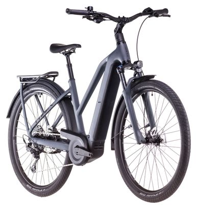 VTC Électrique Cube Kathmandu Hybrid One 800 Trapeze Shimano Cues 10V 800 Wh 700 mm Gris Shadow 2025 – Image 2