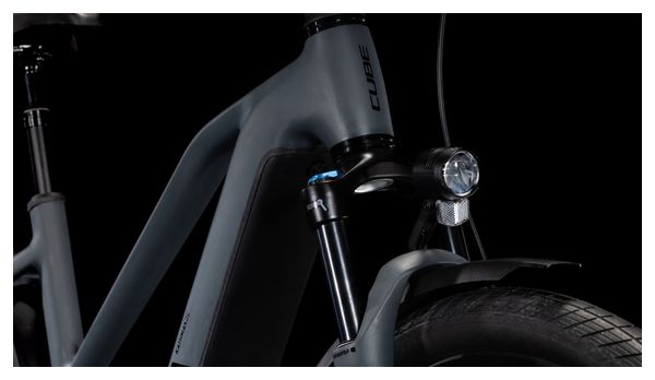 VTC Électrique Cube Kathmandu Hybrid One 800 Trapeze Shimano Cues 10V 800 Wh 700 mm Gris Shadow 2025 – Image 8