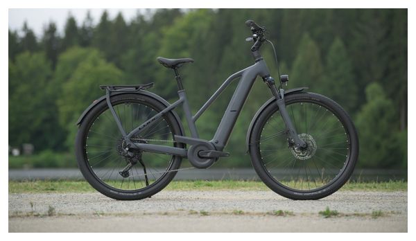 VTC Électrique Cube Kathmandu Hybrid One 800 Trapeze Shimano Cues 10V 800 Wh 700 mm Gris Shadow 2025 – Image 10