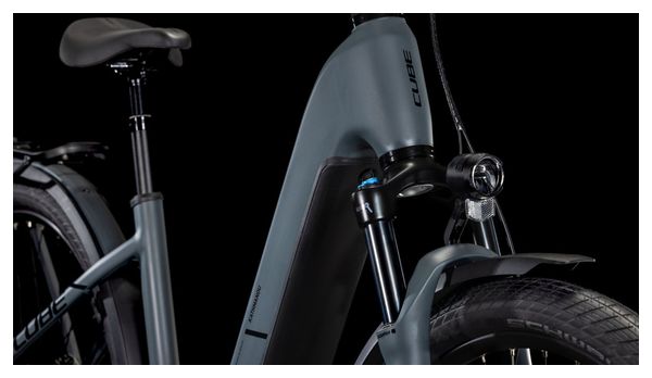 VTC Électrique Cube Kathmandu Hybrid One 800 Easy Entry Shimano Cues 10V 800 Wh 700 mm Gris Shadow 2025 – Image 8