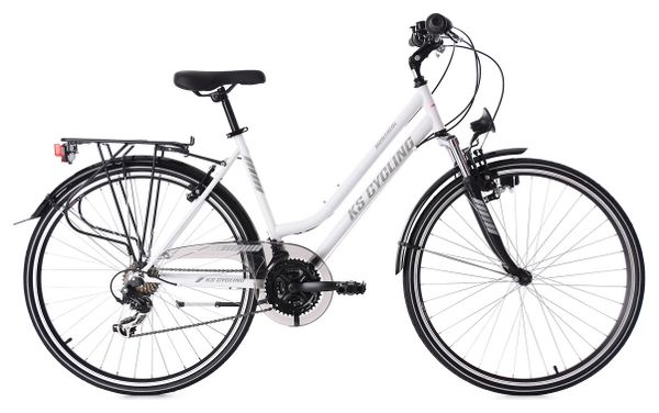 VTC Femme KS Cycling Montreal 28'' Shimano Tourney 7V Blanc