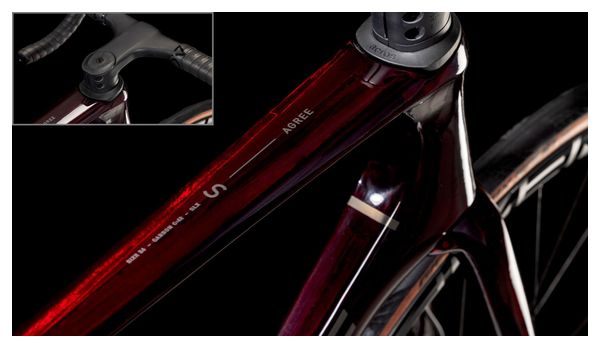 Vélo de Route Cube Agree C:62 SLX Sram Force eTap AXS 12V 700 mm Rouge Liquid 2025 – Image 7