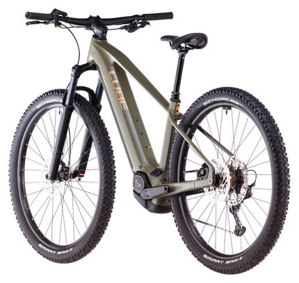 VTT Électrique Semi-Rigide Cube Reaction Hybrid Pro 800 Shimano Deore/Deore XT 12V 800 Wh 29'' Vert Dusty Olive 2025 – Image 5