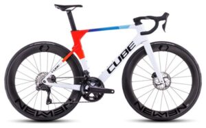 Vélo de Route Cube Litening Aero C:68X Race Shimano Ultegra Di2 12V 700 mm Blanc Bleu Rouge Teamline 2025
