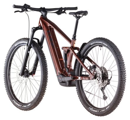 VTT Électrique Tout-Suspendu Cube Stereo Hybrid One44 Pro 800 Shimano Cues 11V 800 Wh 29'' Rouge Orange Bourbon 2025 – Image 5