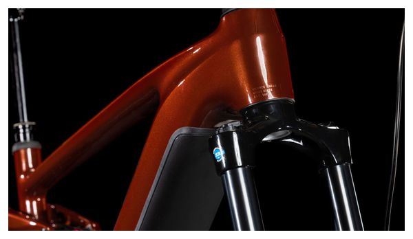 VTT Électrique Tout-Suspendu Cube Stereo Hybrid One44 Pro 800 Shimano Cues 11V 800 Wh 29'' Rouge Orange Bourbon 2025 – Image 8