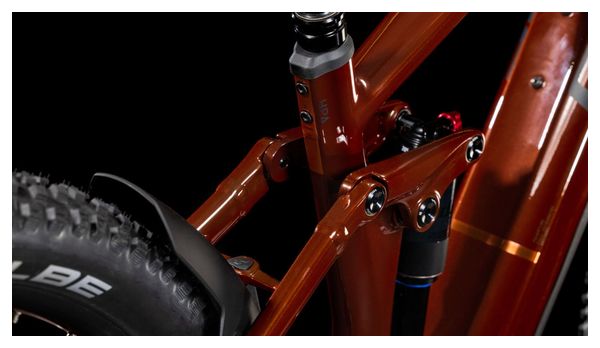 VTT Électrique Tout-Suspendu Cube Stereo Hybrid One44 Pro 800 Shimano Cues 11V 800 Wh 29'' Rouge Orange Bourbon 2025 – Image 10