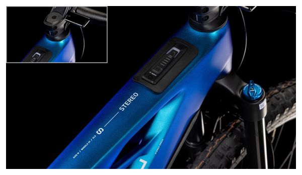 VTT Électrique Tout-Suspendu Cube Stereo Hybrid One44 HPC SLX 800 Shimano Deore XT 12V 800 Wh 27.5'' Bleu Nebula 2025 – Image 7