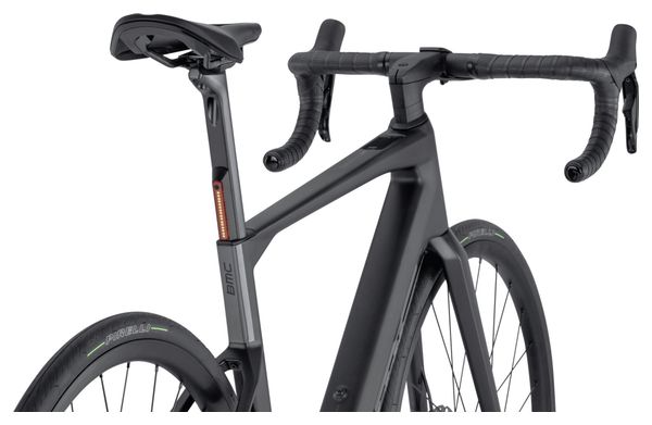 Vélo de Route Électrique BMC Roadmachine 01 AMP Three Shimano 105 Di2 12V 360 Wh 700 mm Gris Carbon Noir 2024 – Image 6