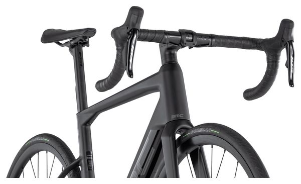 Vélo de Route Électrique BMC Roadmachine 01 AMP Three Shimano 105 Di2 12V 360 Wh 700 mm Gris Carbon Noir 2024 – Image 8