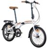 Vélo de Ville Pliant LIGHT 20   Aluminium  SHIMANO 7v  Selle Comfort - Blanc