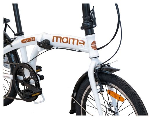 Vélo de Ville Pliant LIGHT 20 Aluminium SHIMANO 7v Selle Comfort - Blanc – Image 6