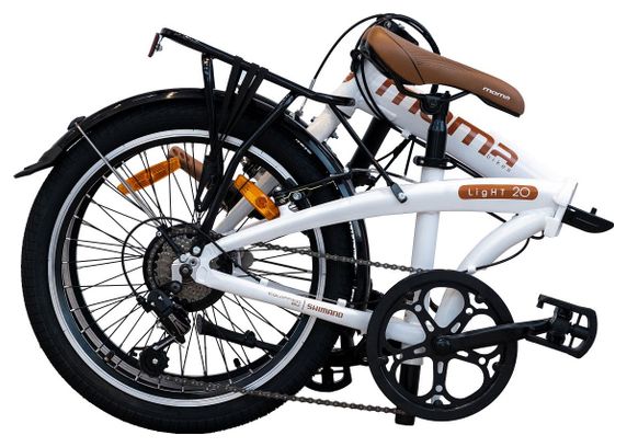 Vélo de Ville Pliant LIGHT 20 Aluminium SHIMANO 7v Selle Comfort - Blanc – Image 10
