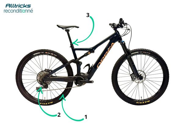 VTT Electrique Tout Suspendu Orbea Rise M20 Carbone Shimano SLX 12V 29' 360wh Bleu 2021 - Produit Reconditionné – Image 4