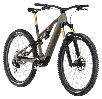 VTT Électrique Tout-Suspendu Cube AMS Hybrid One44 C:68X Super TM 400X Sram XX Eagle AXS 12V 400 Wh 29'' Vert Dusty Olive 2025 – Image 2