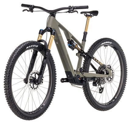 VTT Électrique Tout-Suspendu Cube AMS Hybrid One44 C:68X Super TM 400X Sram XX Eagle AXS 12V 400 Wh 29'' Vert Dusty Olive 2025 – Image 3