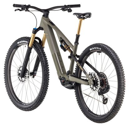 VTT Électrique Tout-Suspendu Cube AMS Hybrid One44 C:68X Super TM 400X Sram XX Eagle AXS 12V 400 Wh 29'' Vert Dusty Olive 2025 – Image 5
