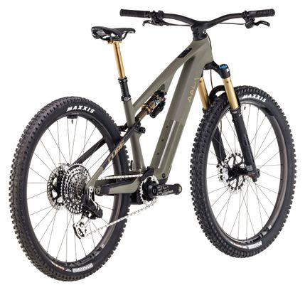 VTT Électrique Tout-Suspendu Cube AMS Hybrid One44 C:68X Super TM 400X Sram XX Eagle AXS 12V 400 Wh 29'' Vert Dusty Olive 2025 – Image 6