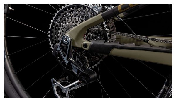VTT Électrique Tout-Suspendu Cube AMS Hybrid One44 C:68X Super TM 400X Sram XX Eagle AXS 12V 400 Wh 29'' Vert Dusty Olive 2025 – Image 8
